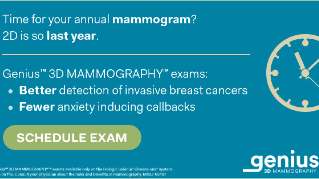 Time for your annual mammogram?